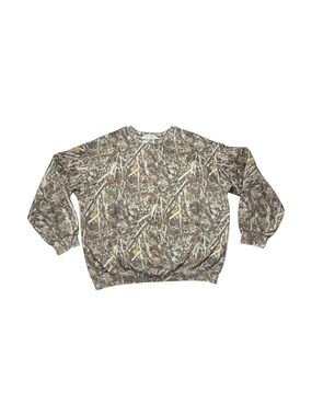 Camouflage camo hunter crew neck sweater